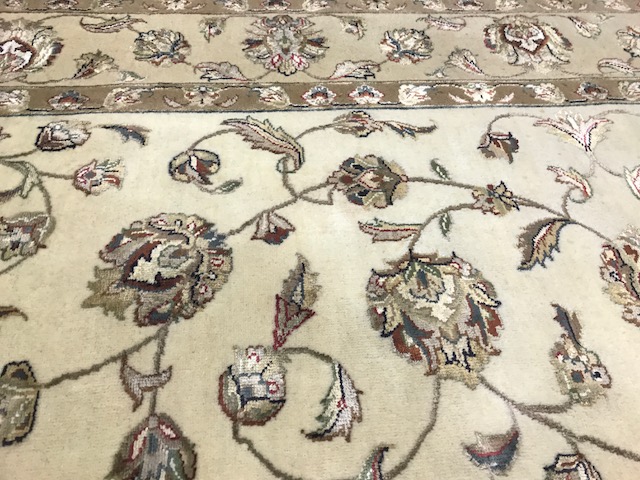 Oriental rug after wine stain removal